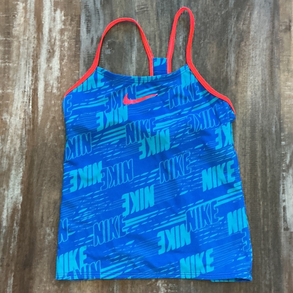 Nike Blue and Red Kids Tank Top